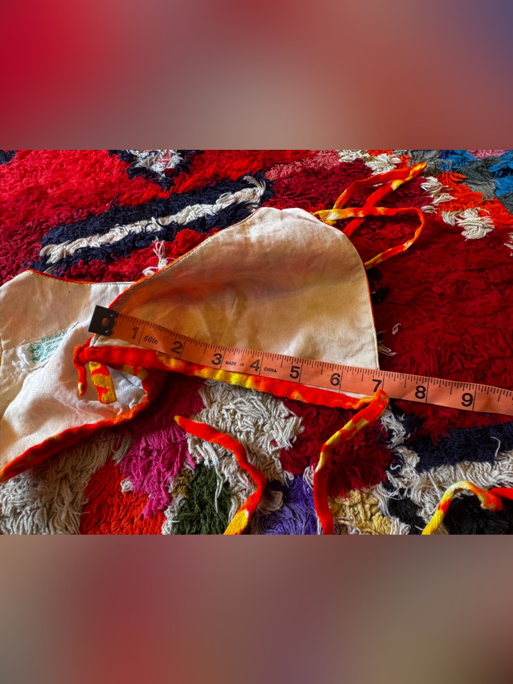 60s Vintage Barkcloth Hawaiian Bikini Top and sarong skirts Sz M - Picture 6 of 9